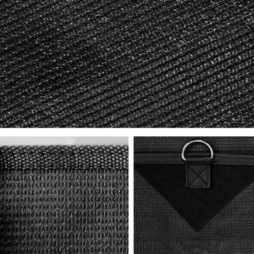1.95X2.2M Black Caravan Privacy Screen End Wall