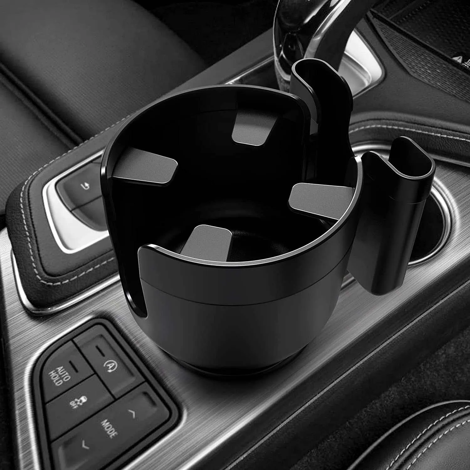2-in-1 Car Cup Holder Expander Adapter with Adjustable Base, Custom Fit For Your Cars, Car Cup Holder Expander Organizer with Phone Holder, Fits 32/40 oz Drinks Bottles, Car Accessories WQ15988