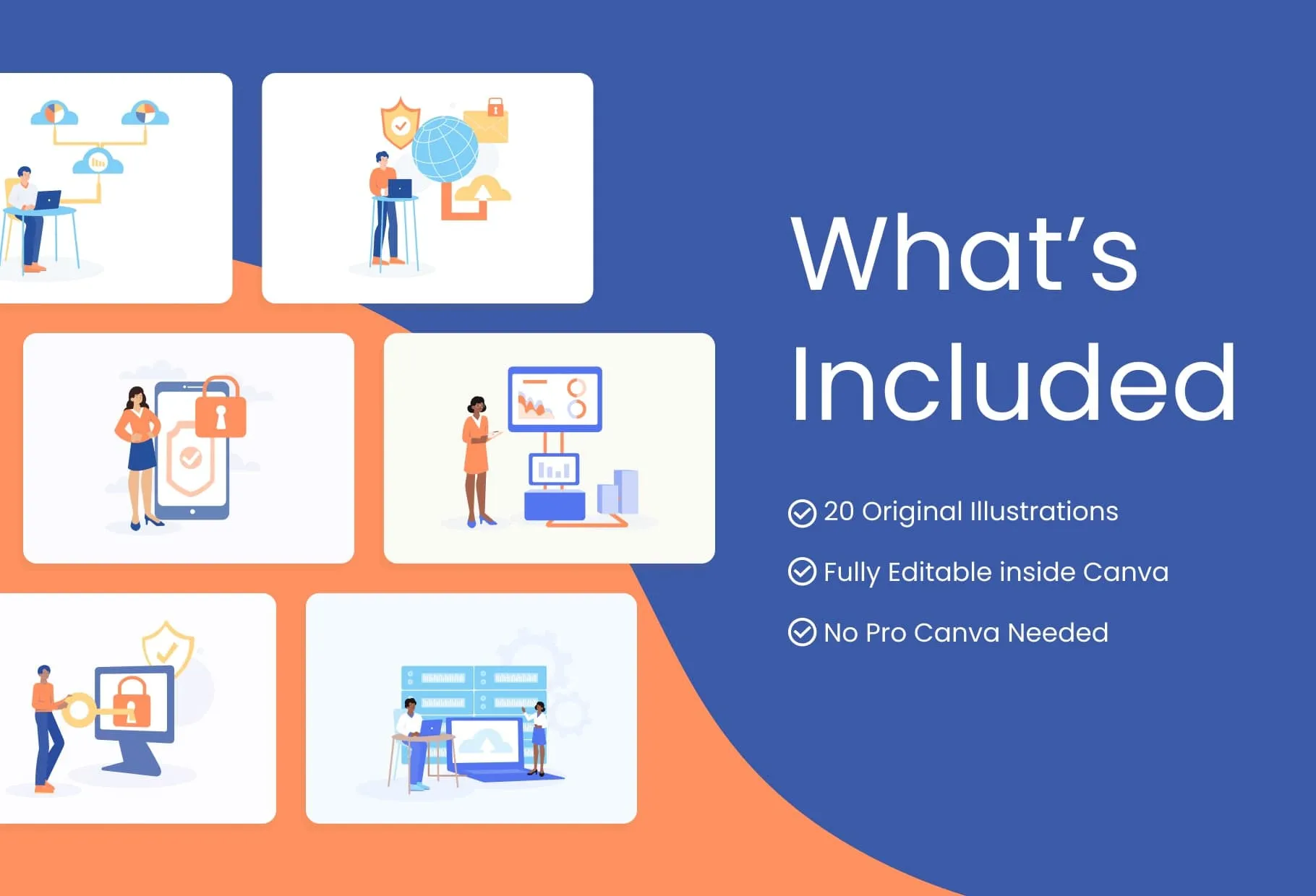 20 Unique Privacy and Big Data Illustrations Fully Editable in Canva