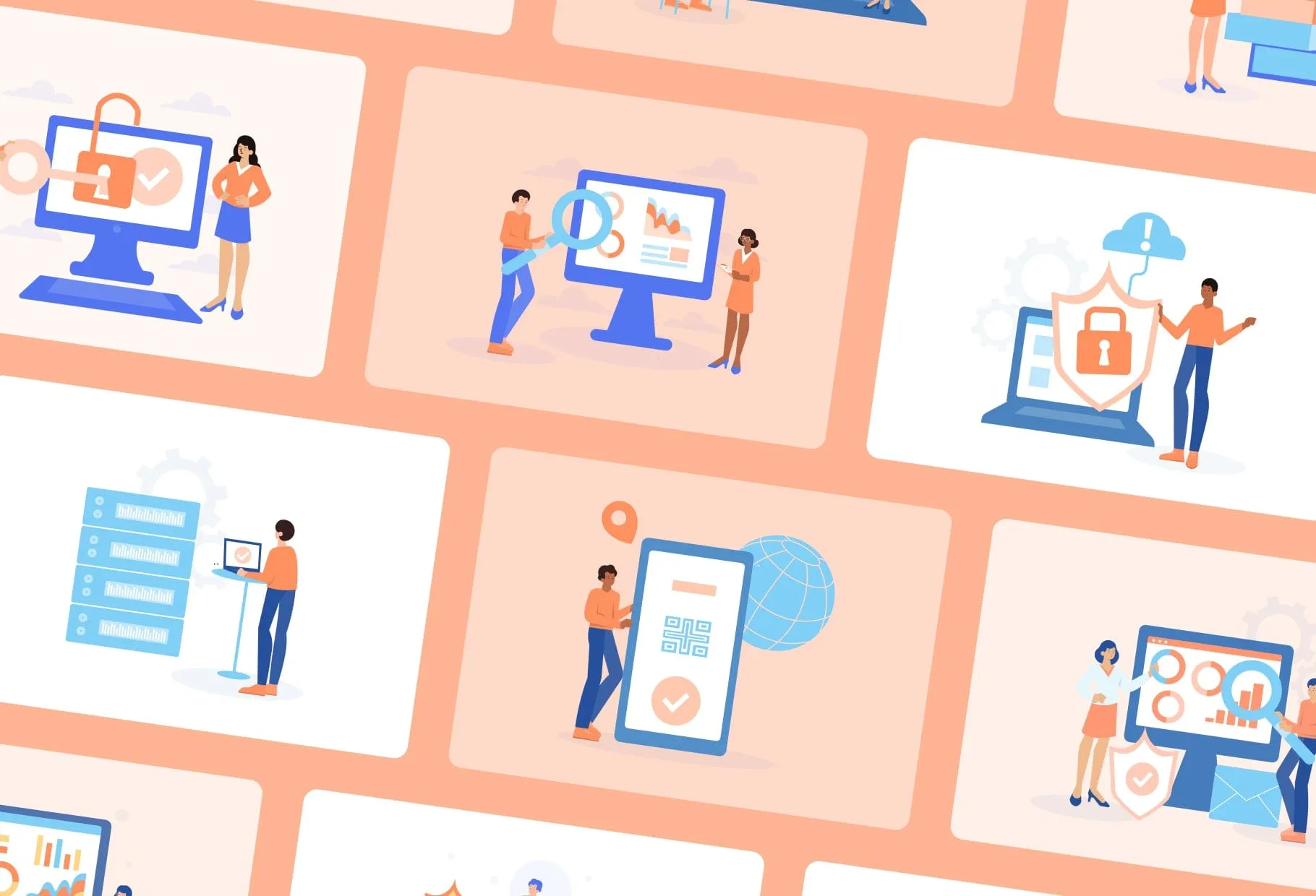 20 Unique Privacy and Big Data Illustrations Fully Editable in Canva