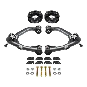 2007-2018 Chevrolet Silverado 1500 Front Leveling Kit with Uni-Ball Upper Control Arms and Camber/Caster Adjusting & Lock-Out Kit
