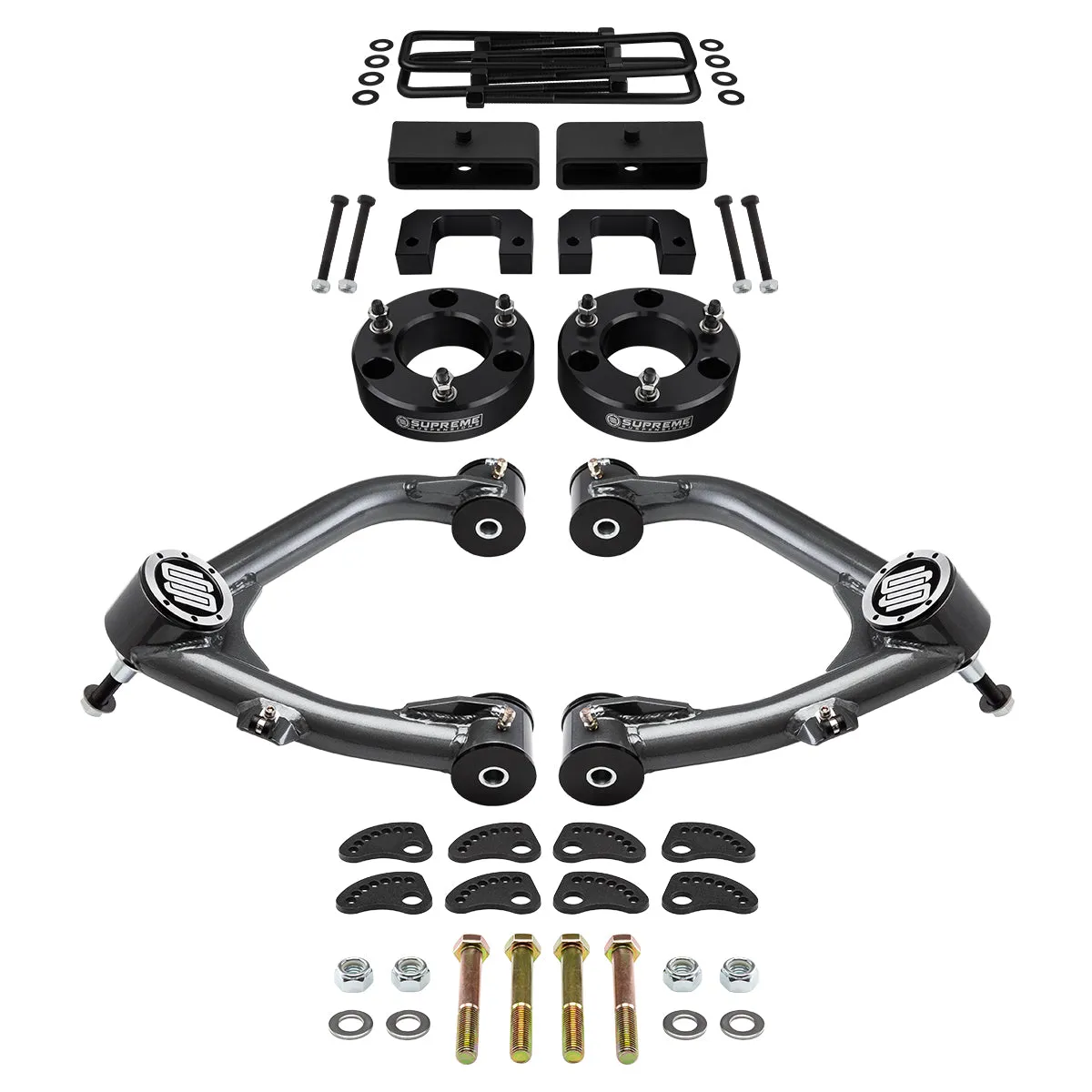 2007-2018 Chevrolet Silverado 1500 Full Suspension Lift Kit with Uni-Ball Upper Control Arms and Camber/Caster Adjusting & Lock-Out Kit