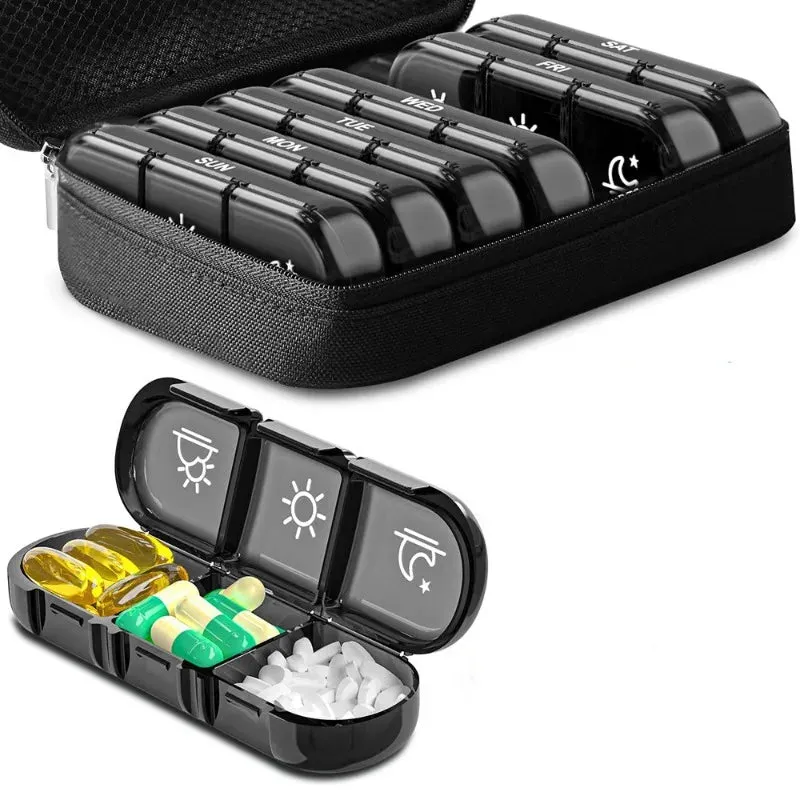 21 Grids Weekly Pill Organizers  Moisture-Proof
