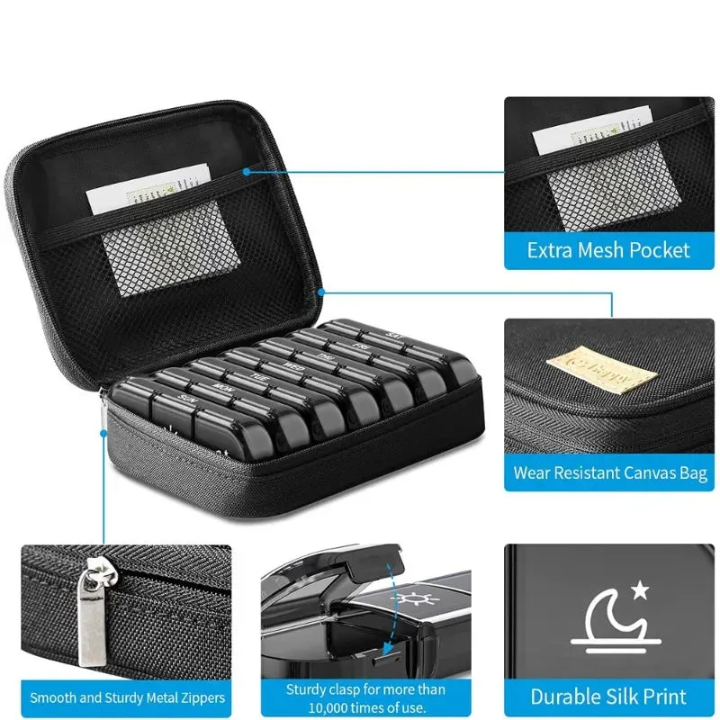 21 Grids Weekly Pill Organizers  Moisture-Proof