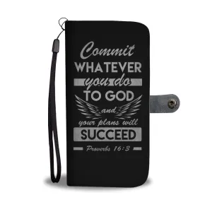 2in1 Wallet and Cell Phone Case - Dark Kosher Design