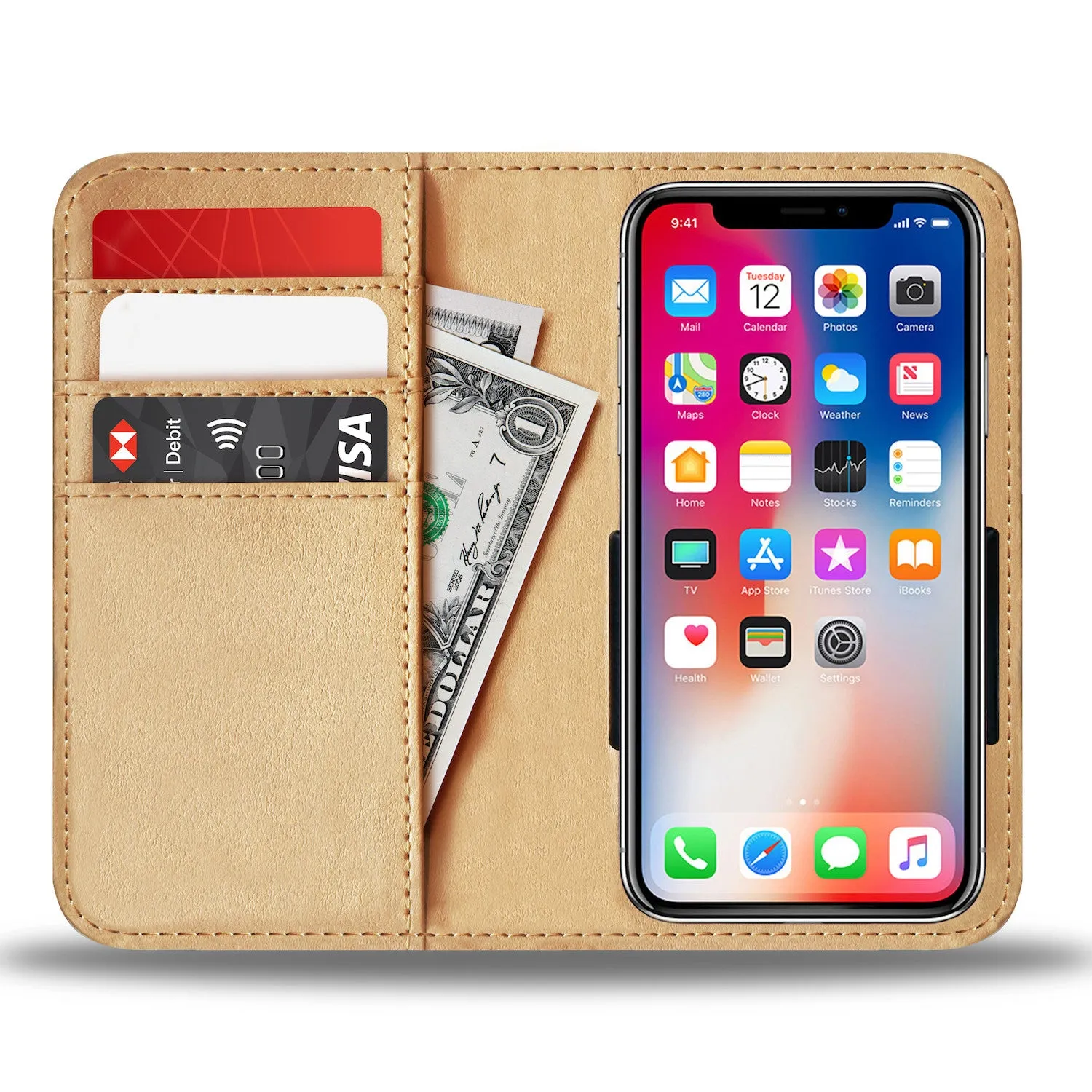 2in1 Wallet and Cell Phone Case - Dark Kosher Design