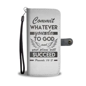 2in1 Wallet and Cell Phone Case - White Kosher Design