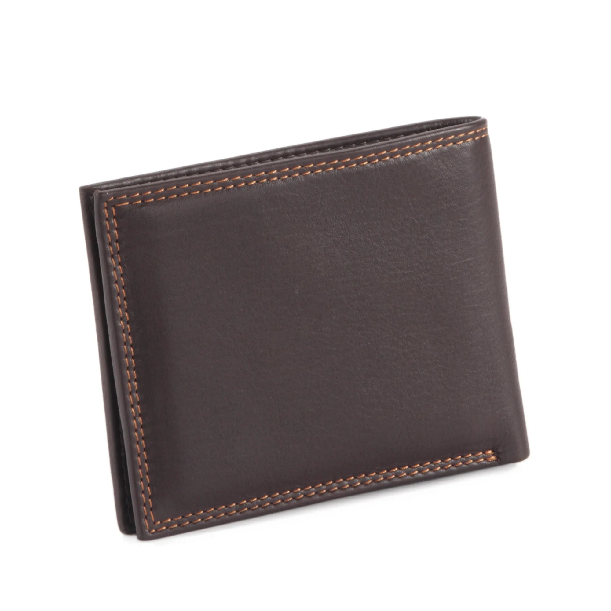 300720-BR Slim Bifold Leather Wallet in Brown | Style n Craft