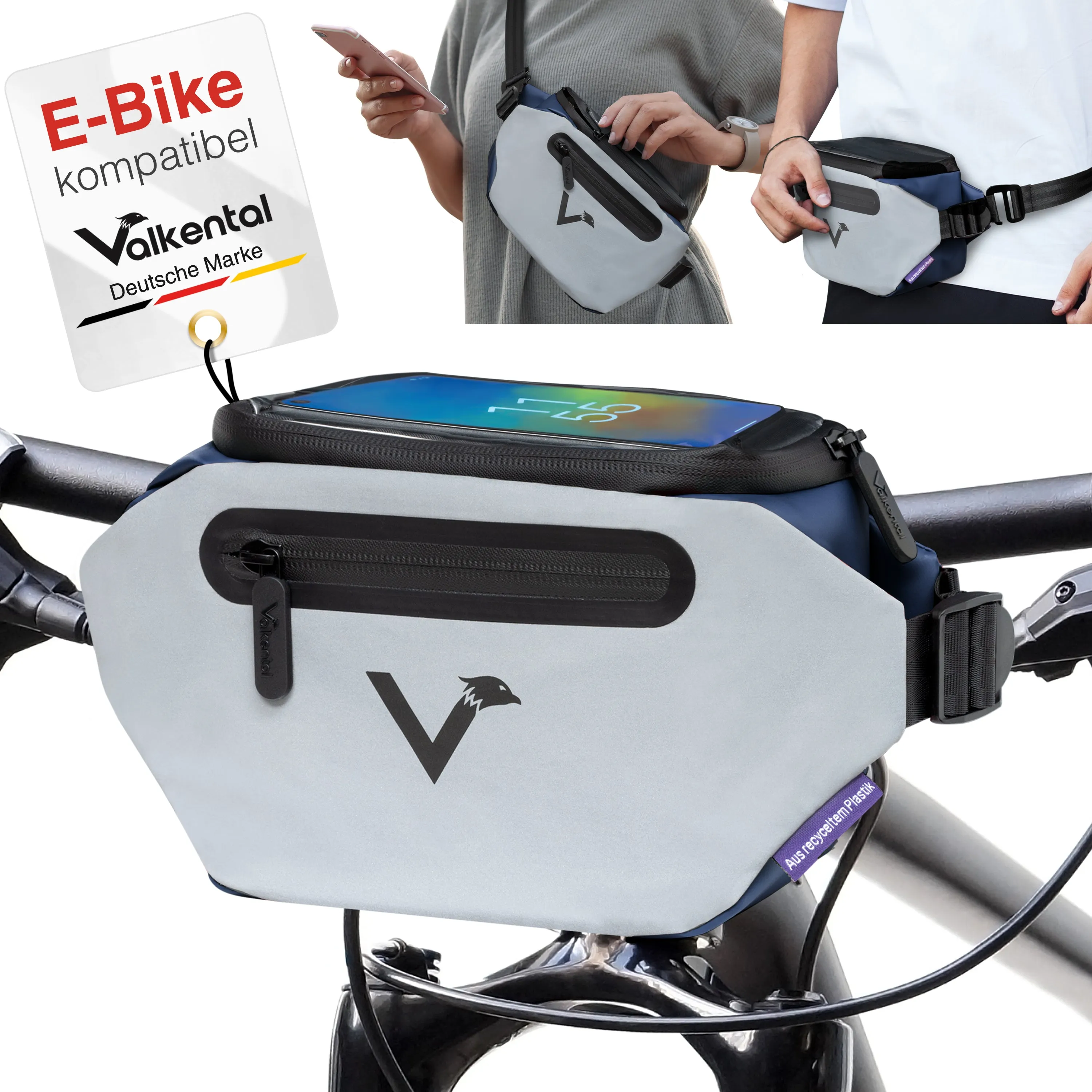 3in1 City Bag - Multifunktionale & reflektierende Lenkertasche | Bundle