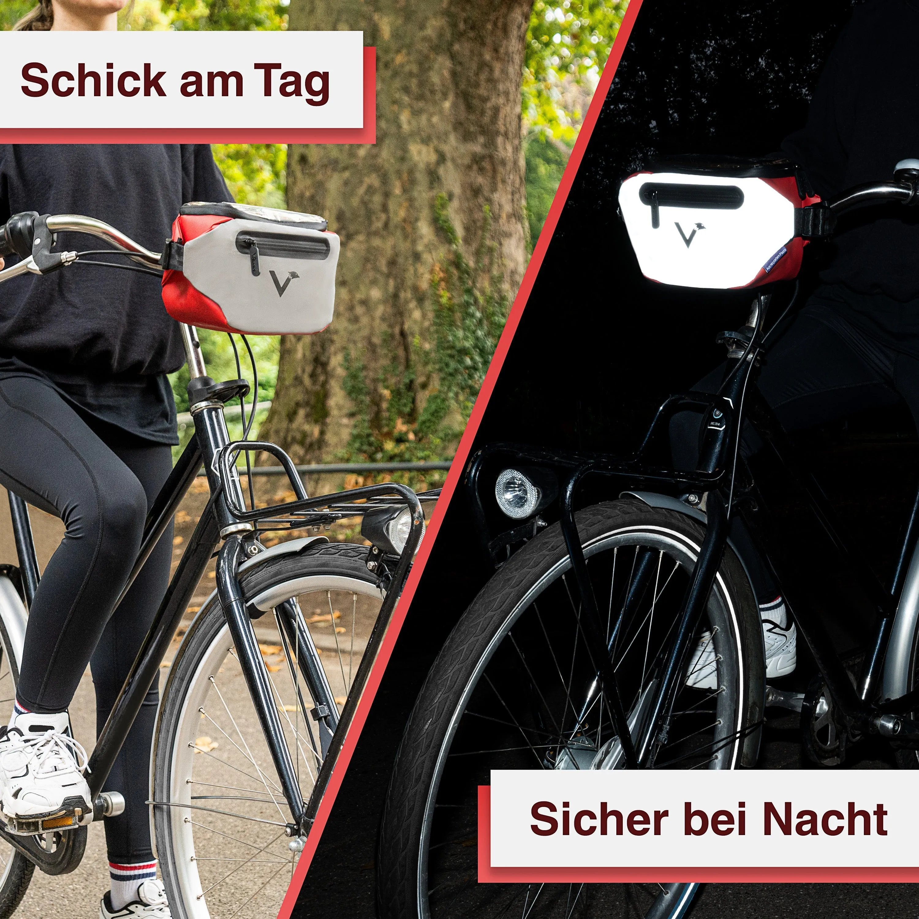 3in1 City Bag - Multifunktionale & reflektierende Lenkertasche | Bundle