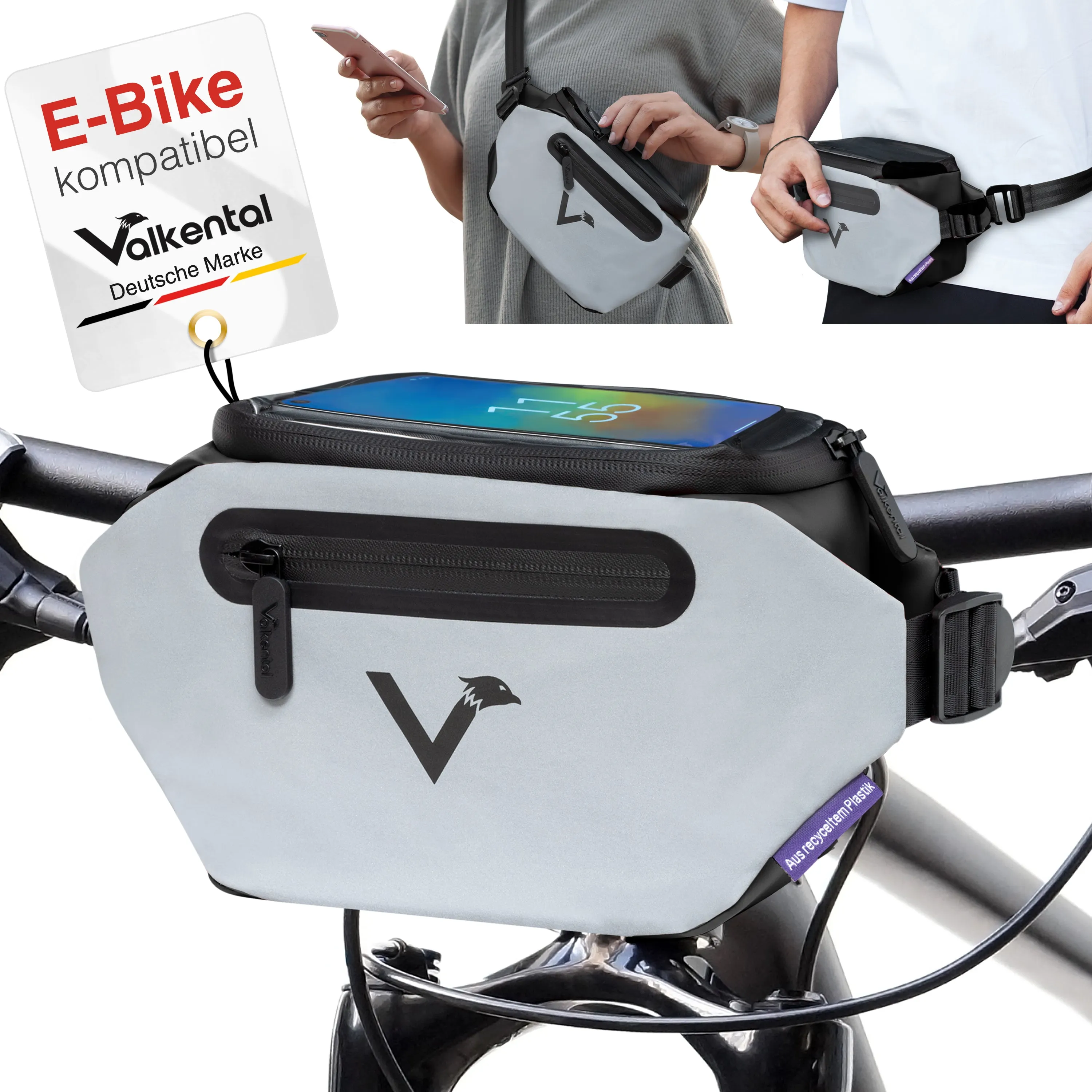 3in1 City Bag - Multifunktionale & reflektierende Lenkertasche | Bundle