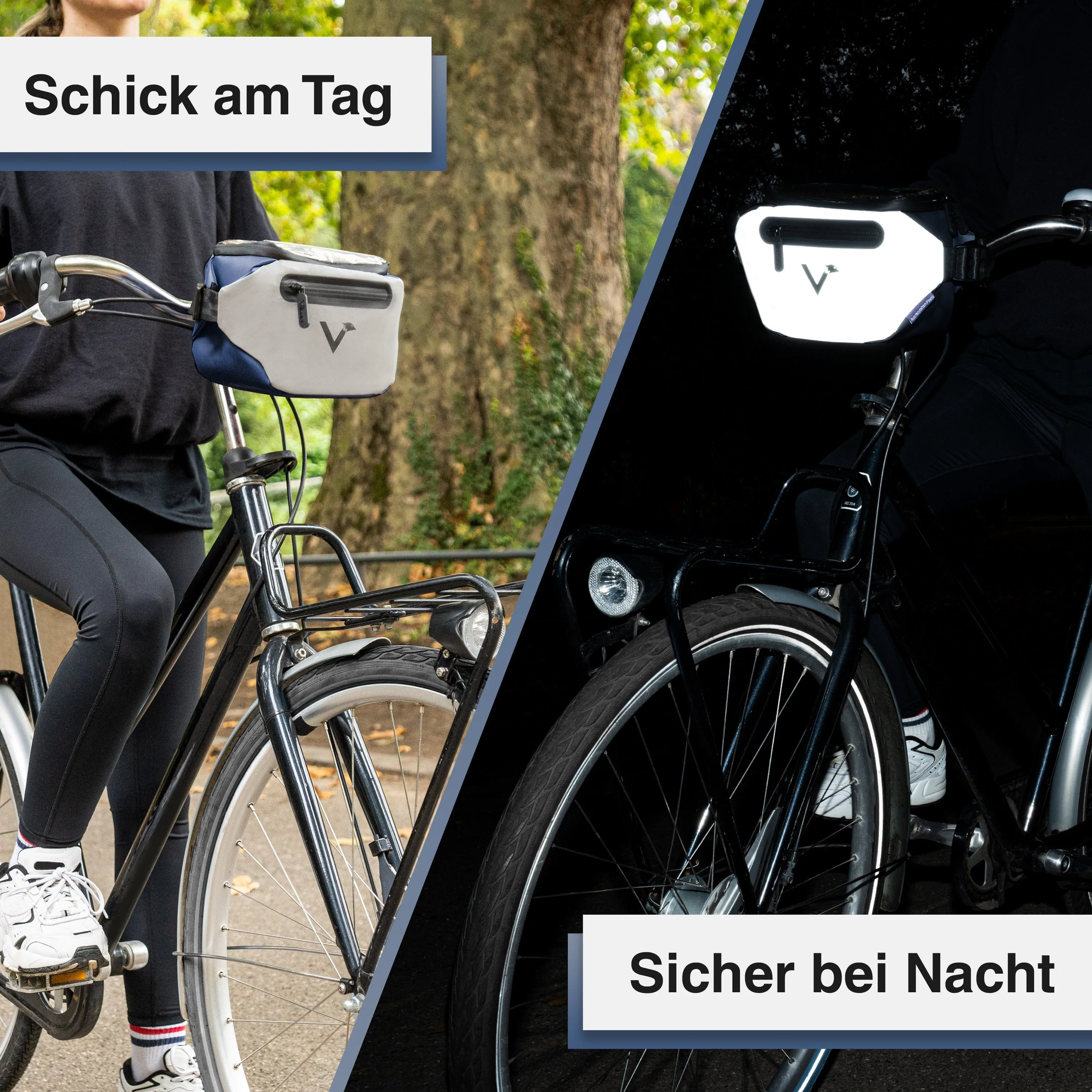 3in1 City Bag - Multifunktionale & reflektierende Lenkertasche | Bundle
