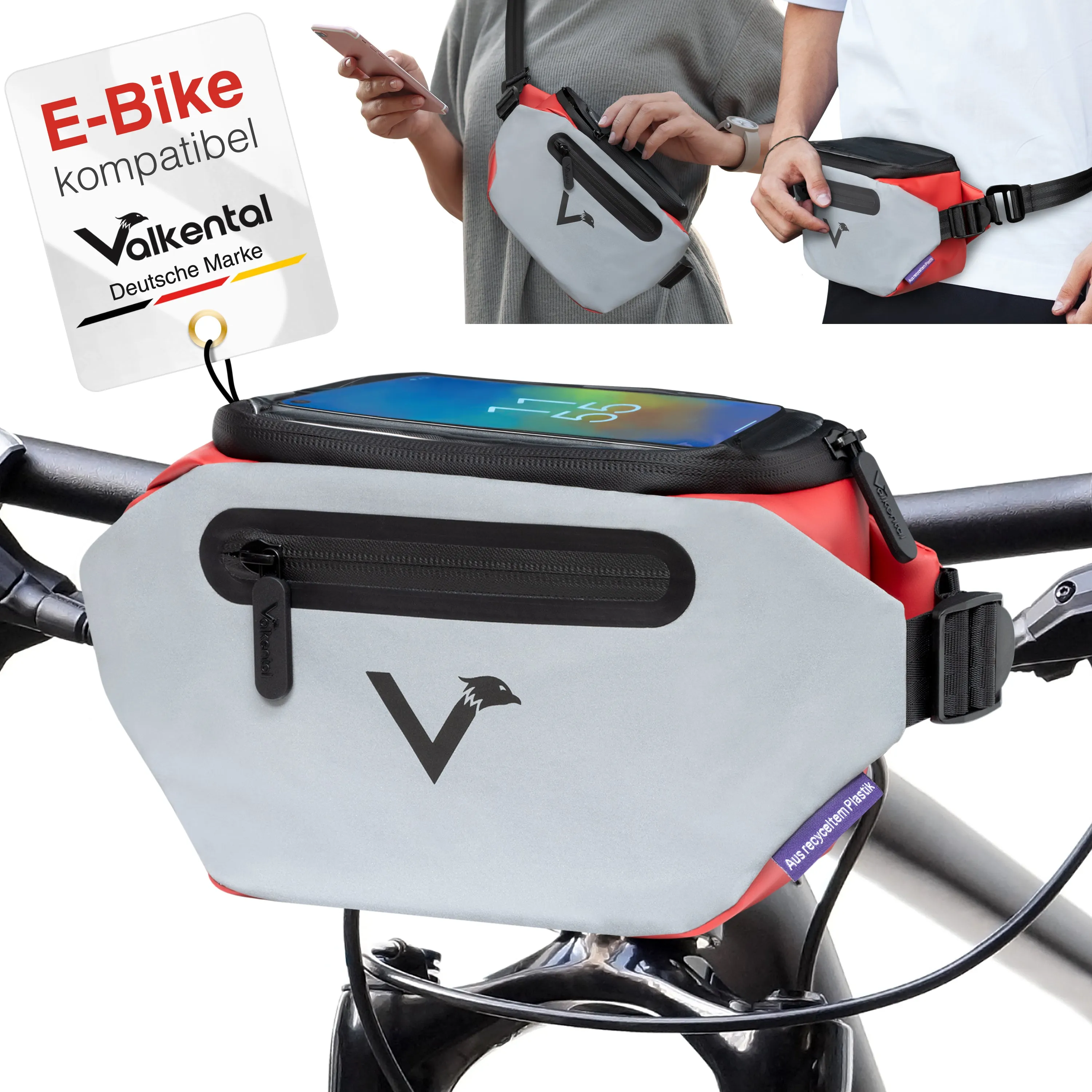 3in1 City Bag - Multifunktionale & reflektierende Lenkertasche | Bundle