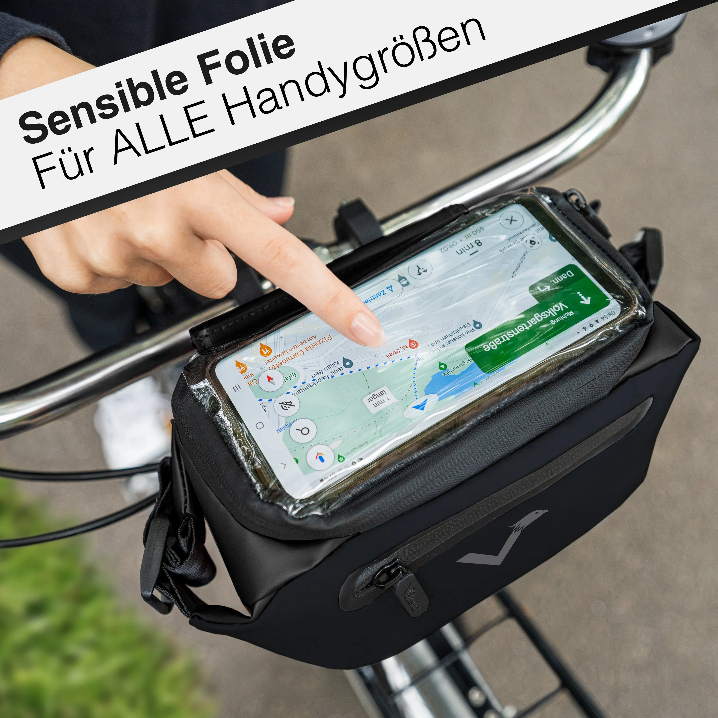 3in1 City Bag - Multifunktionale & reflektierende Lenkertasche