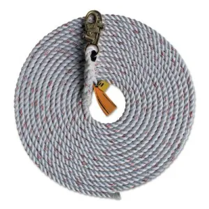 3M™ Rope Lifelines with Snap Hooks, 150 ft, Self-Locking Snap Hook, 310 lb, 1202879