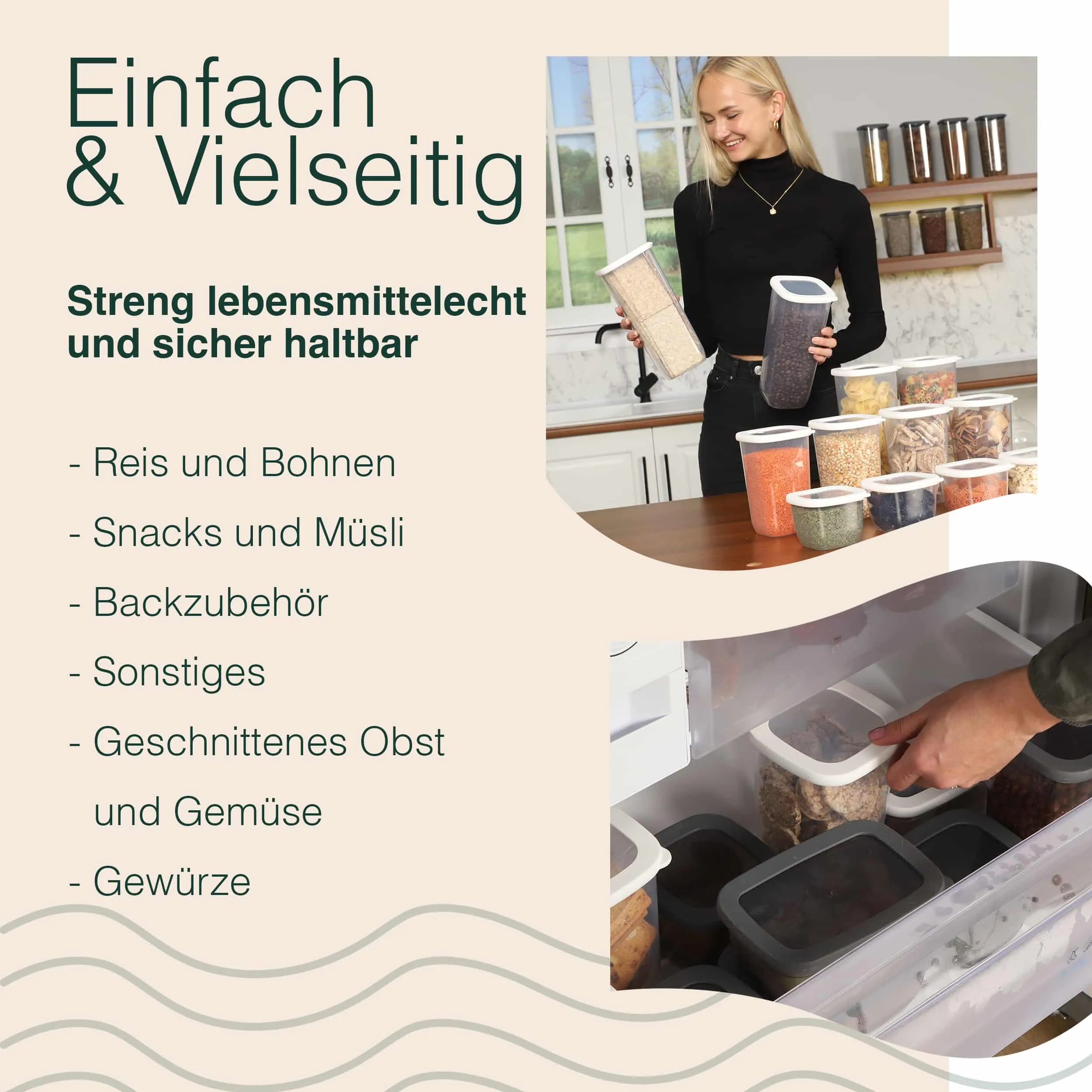 6 Mix - Vorratsdosen Mit Deckel