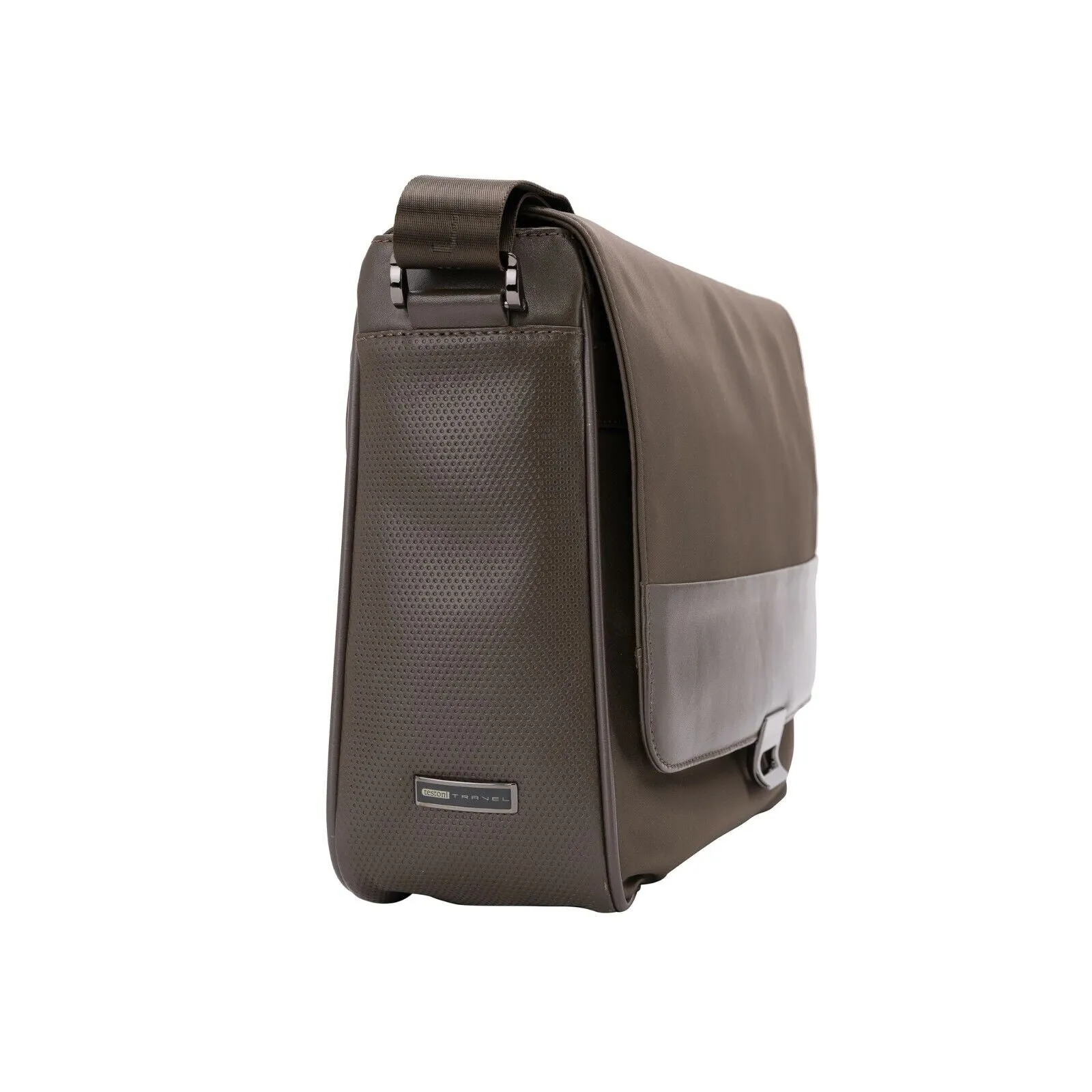 $860 Testoni TRAVEL Mud Hand Luggage Briefcase Calf   Fabric   Pc Case