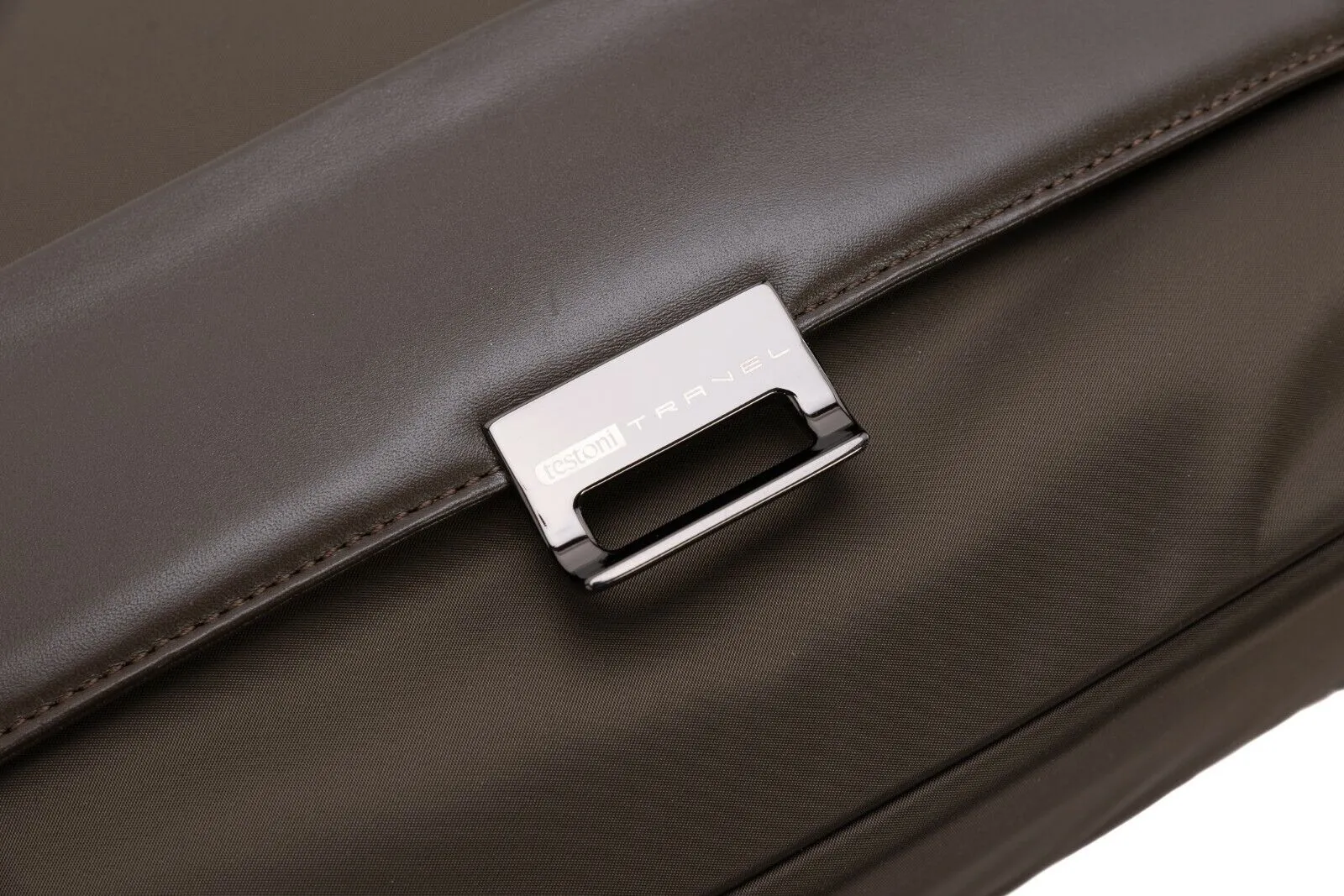 $860 Testoni TRAVEL Mud Hand Luggage Briefcase Calf   Fabric   Pc Case