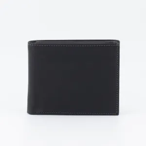 A Trifold, Premium Leather Wallet (Gray - Black)