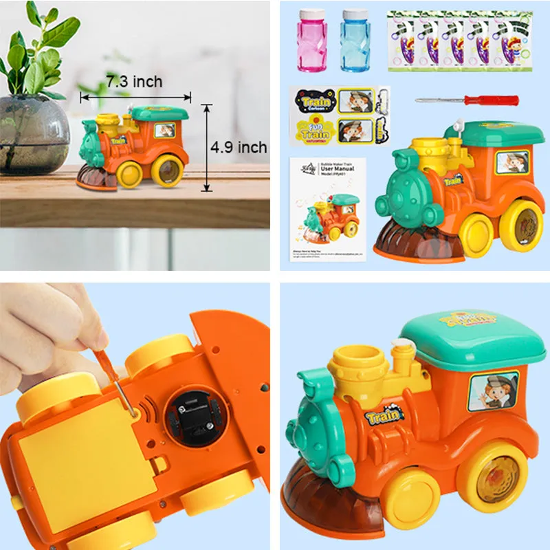 (ABC) Bubble Machine for Toddler, 3000  Bubbles Per Minute, Singing Bubble Train (DNSOA)