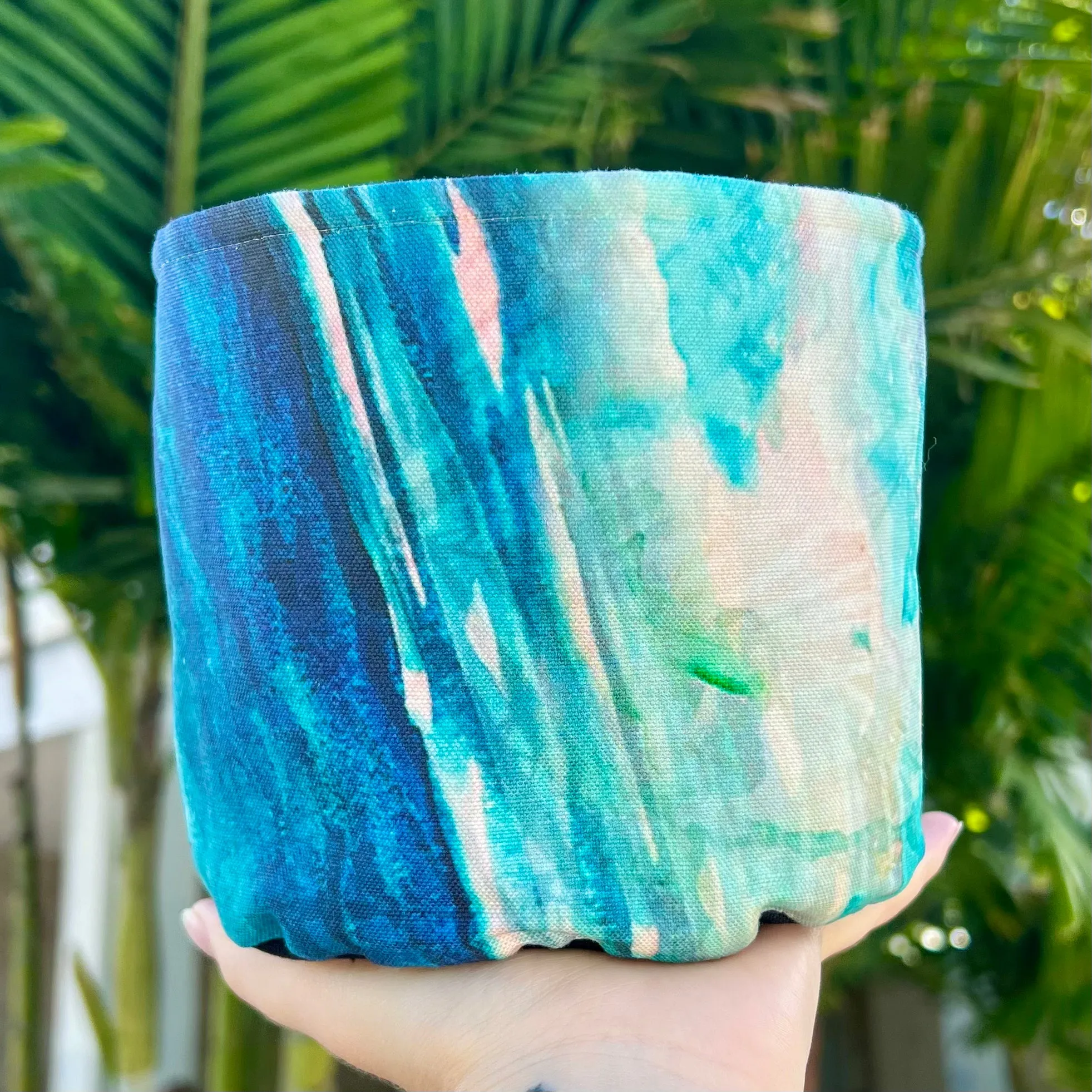 Abstract Wave Fabric Organizer/Plant Sack