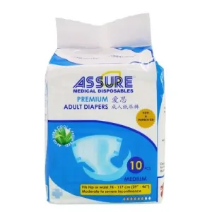 Adult Diapers (ASSURE), Medium, 10 Pc/Bag