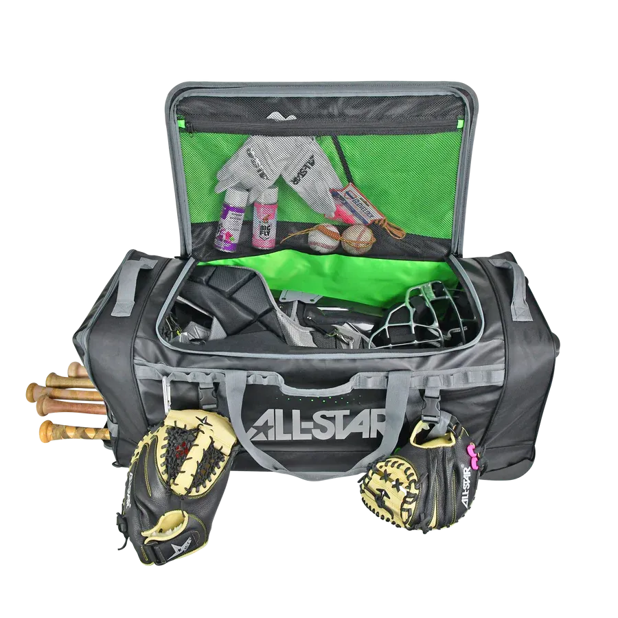 All Star S7 Elite Catcher's Roller Bag: BB-S7E-RB