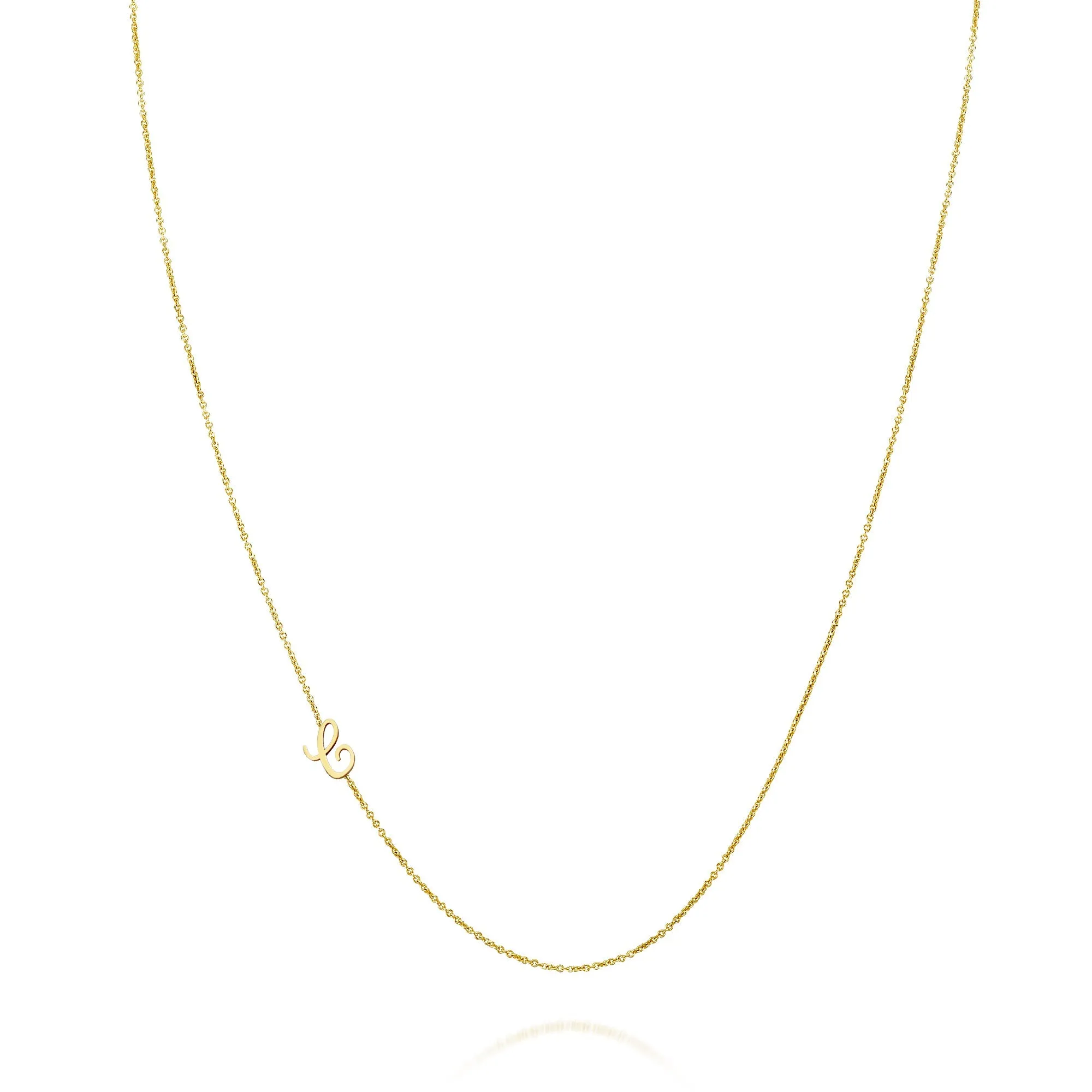 AMELIA ASYMMETRIC SCRIPT NECKLACE