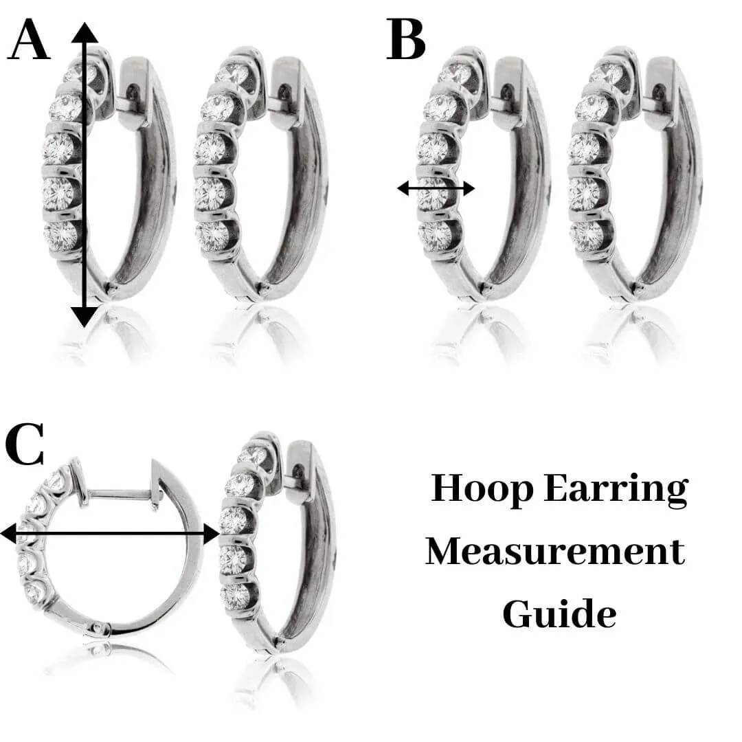 Angled Bar Hoop Earrings