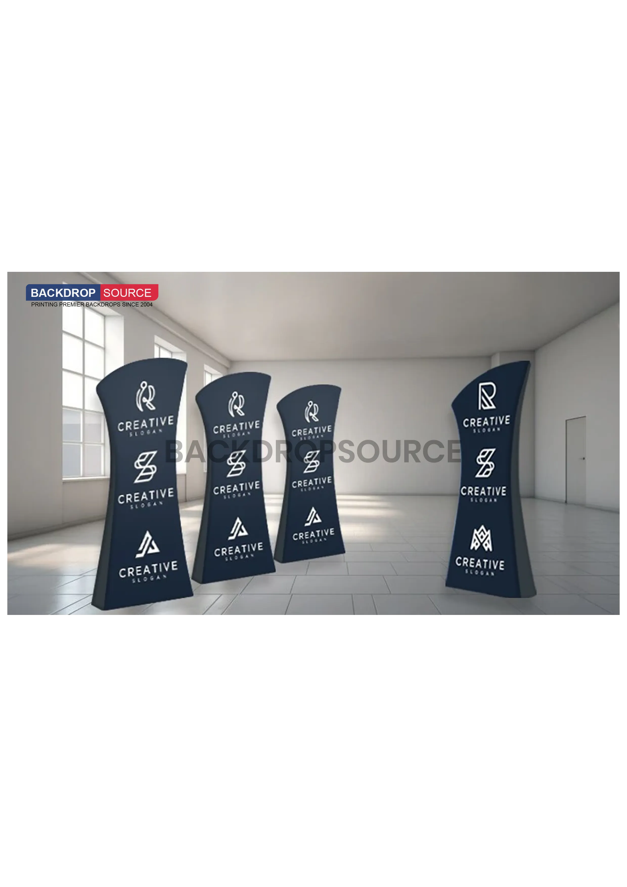 Angled Top Fabric Banner Stand