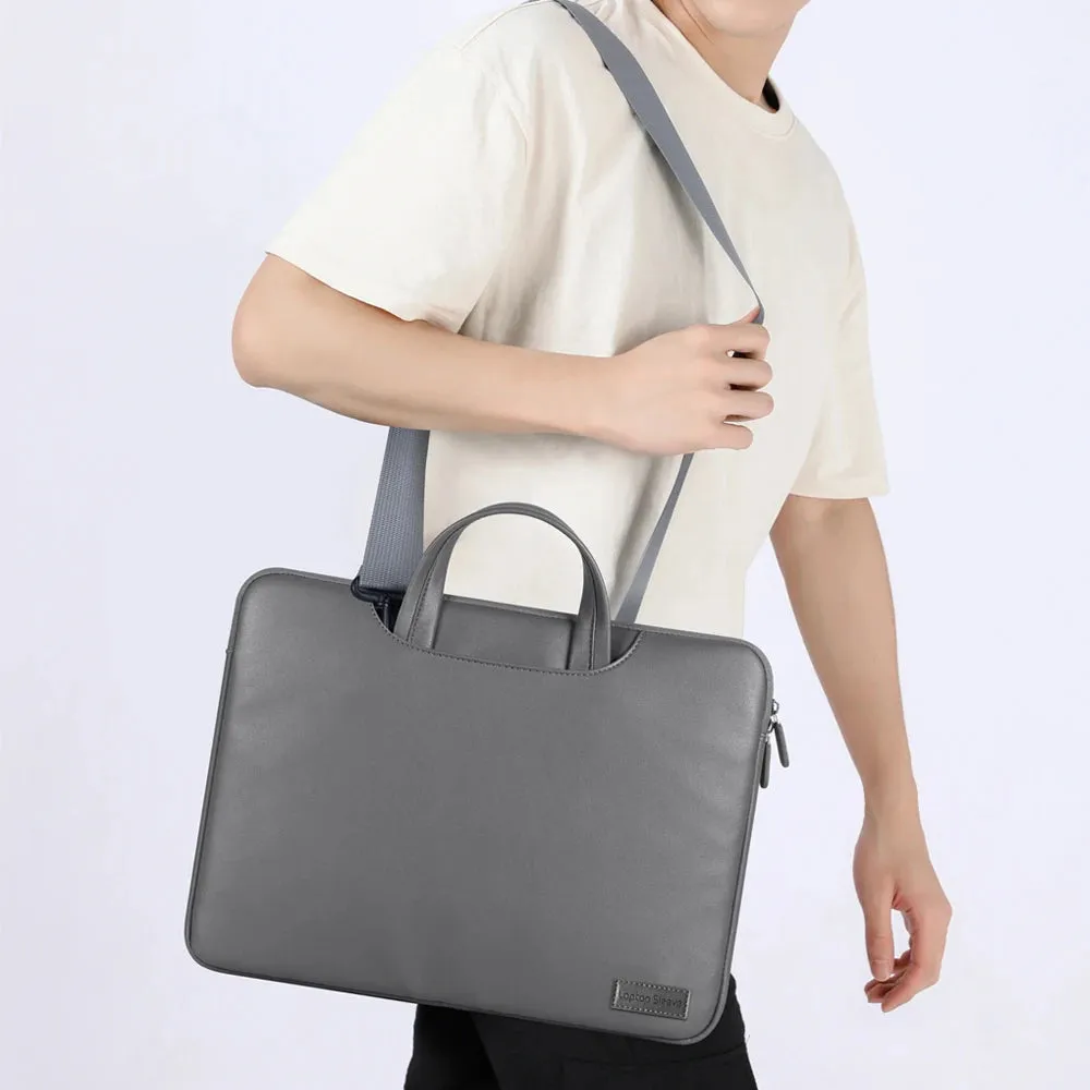 ANYPACK Laptop Handbag Grey Baldric Sleeve Briefcase Stylish Modern And Sleek Designs For Travel