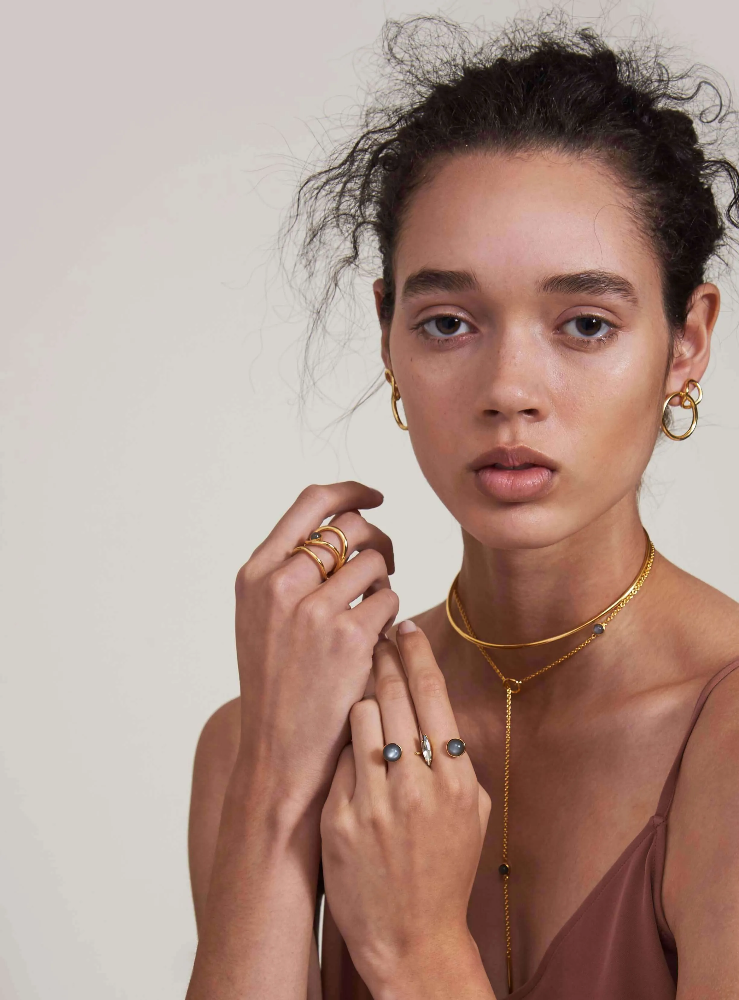 Assemblage Necklace in Gold