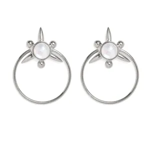 Astraea Hoops in Silver