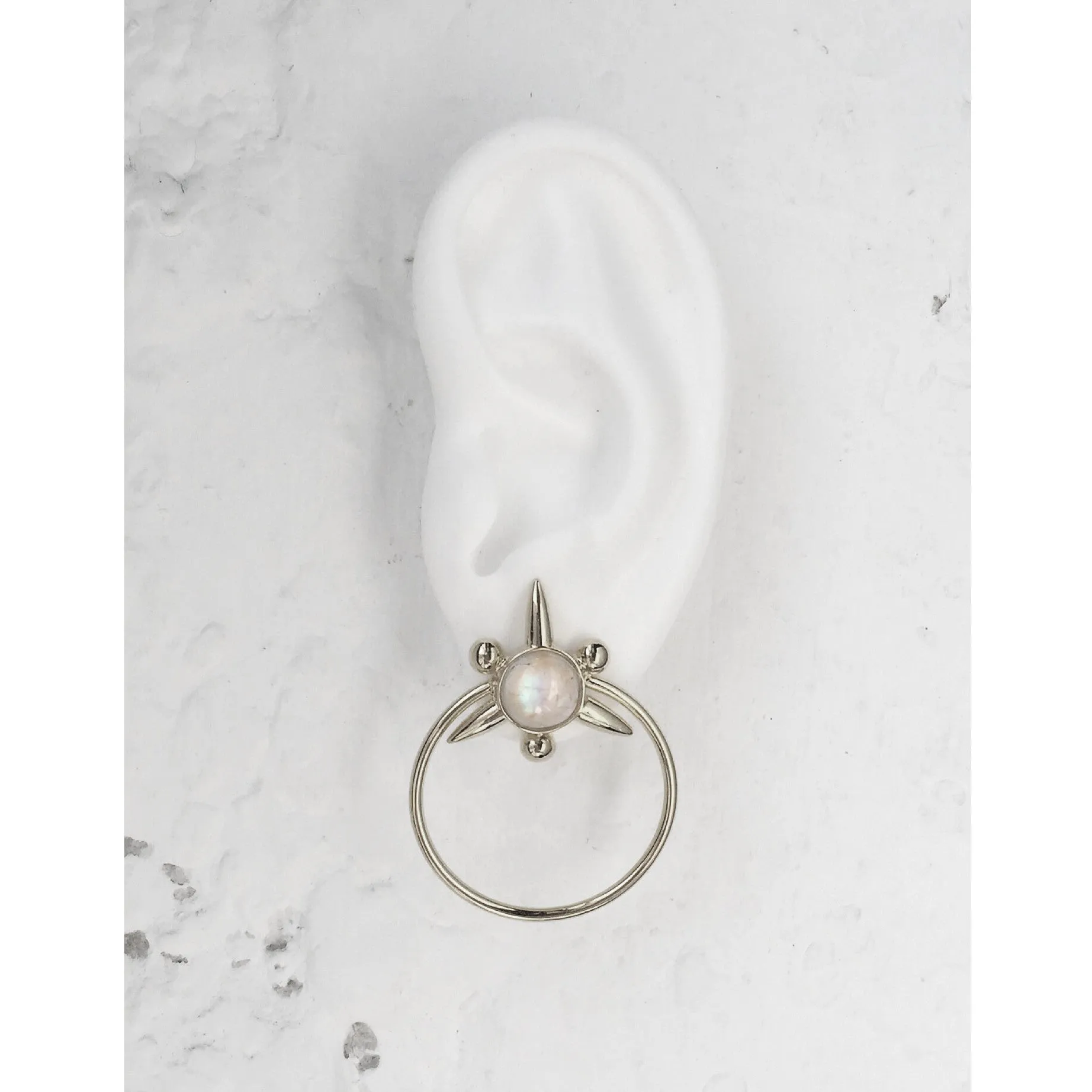 Astraea Hoops in Silver