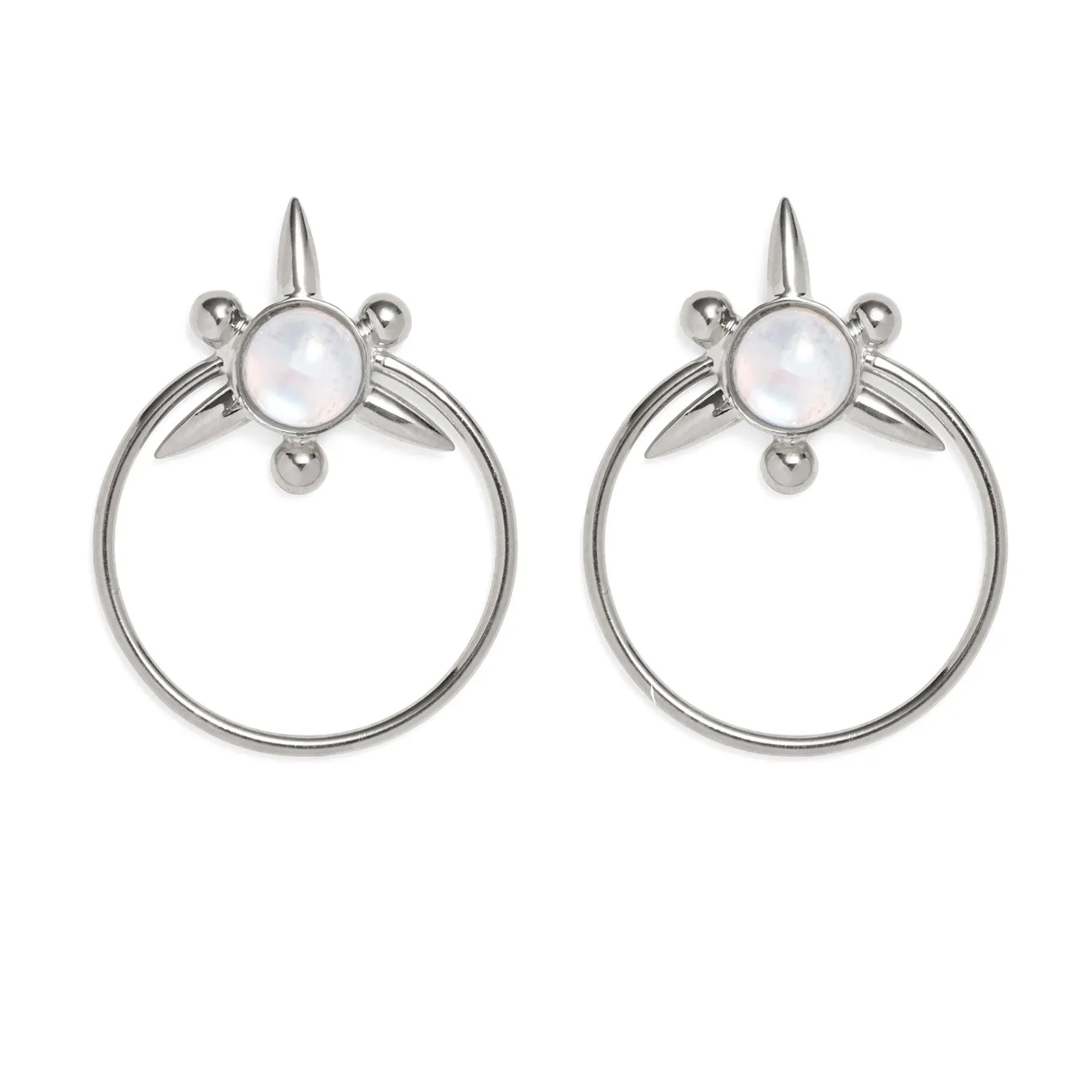 Astraea Hoops in Silver