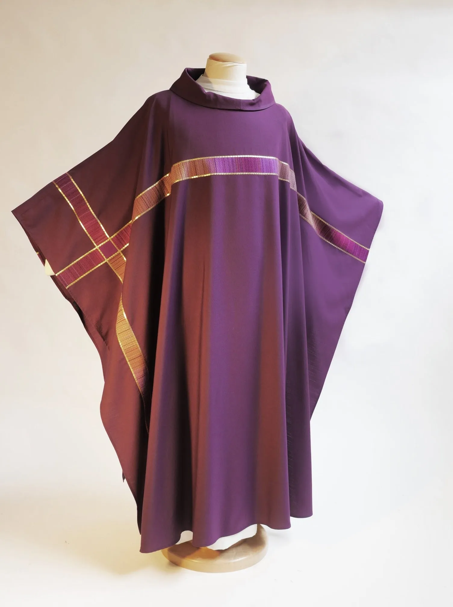 Asymmetrical Cross Chasuble for Advent & Lent