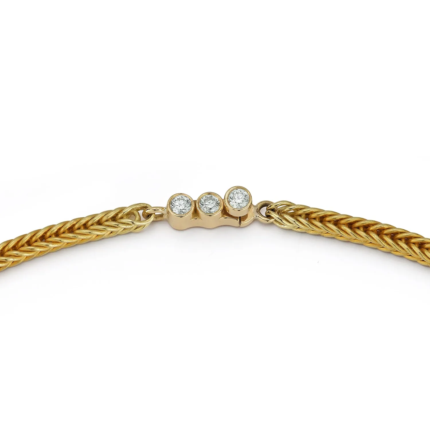 Asymmetrical Diamond Bubble Necklace