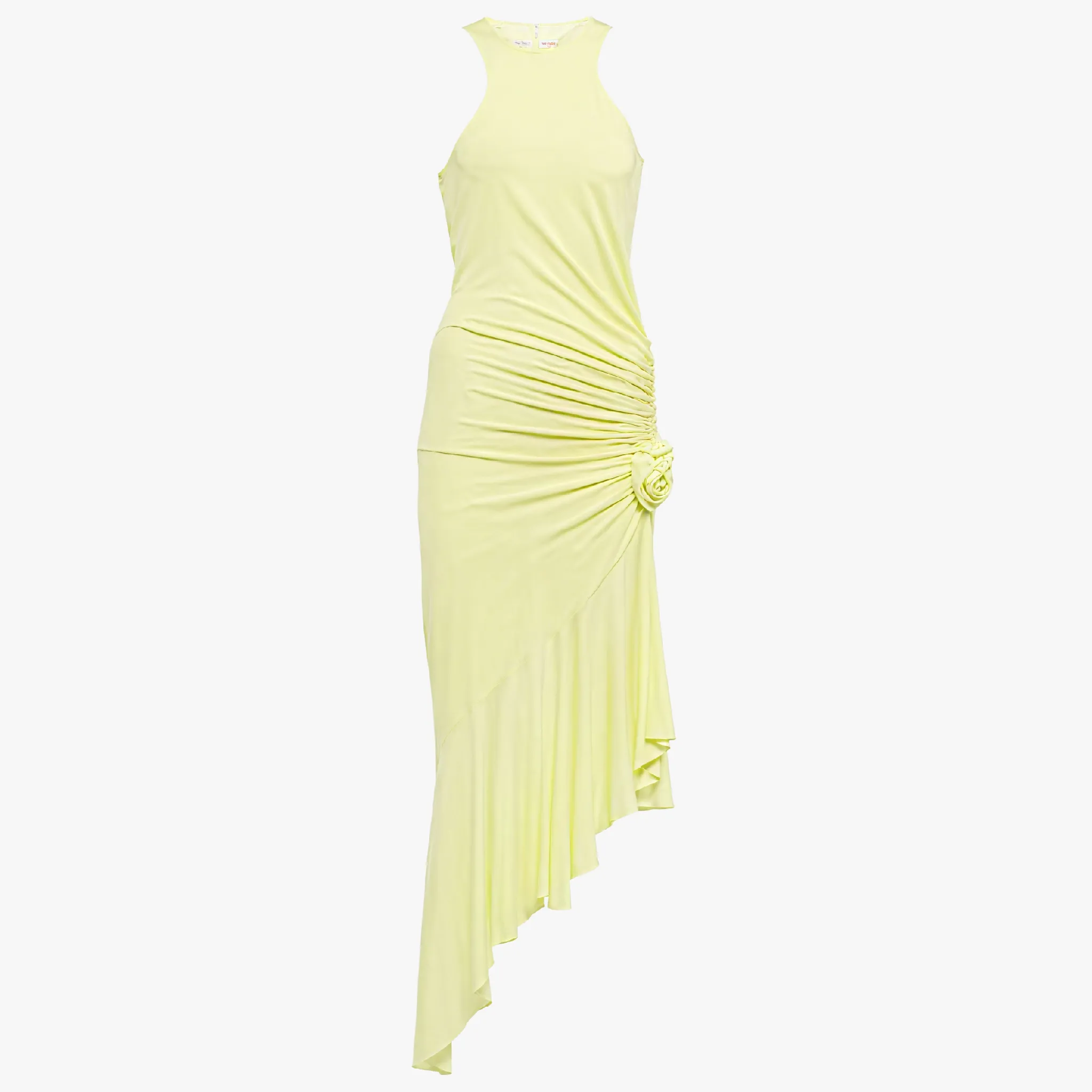 Asymmetrical Sheer Overlay Dress