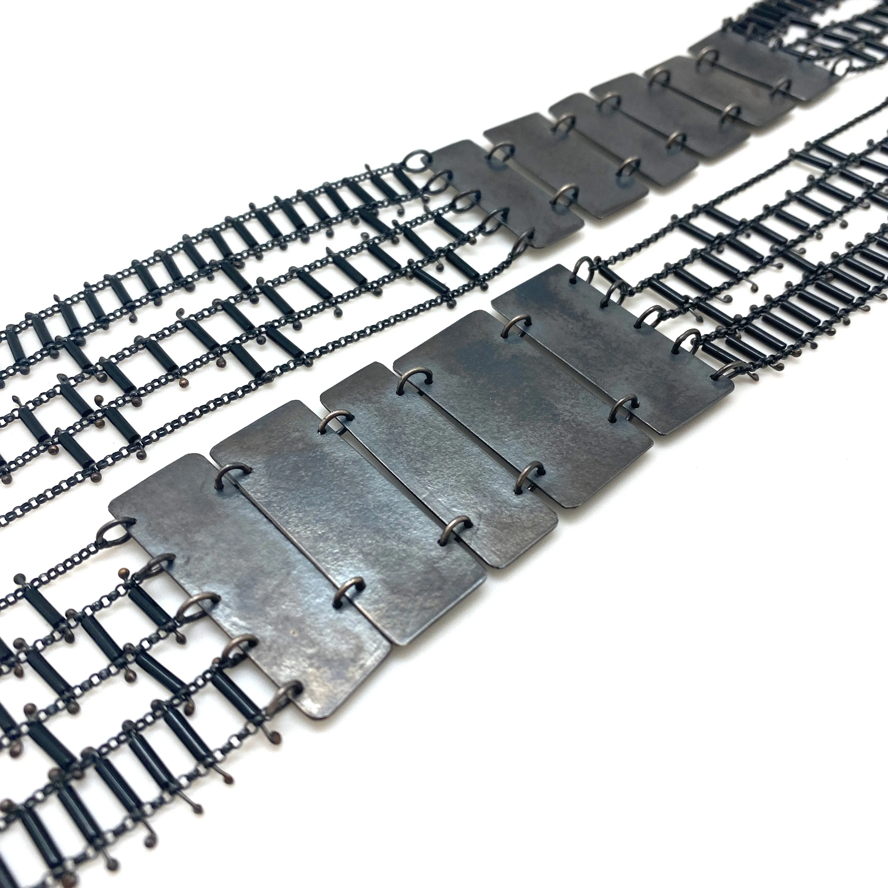Asymmetrical Wire Ladder Necklace