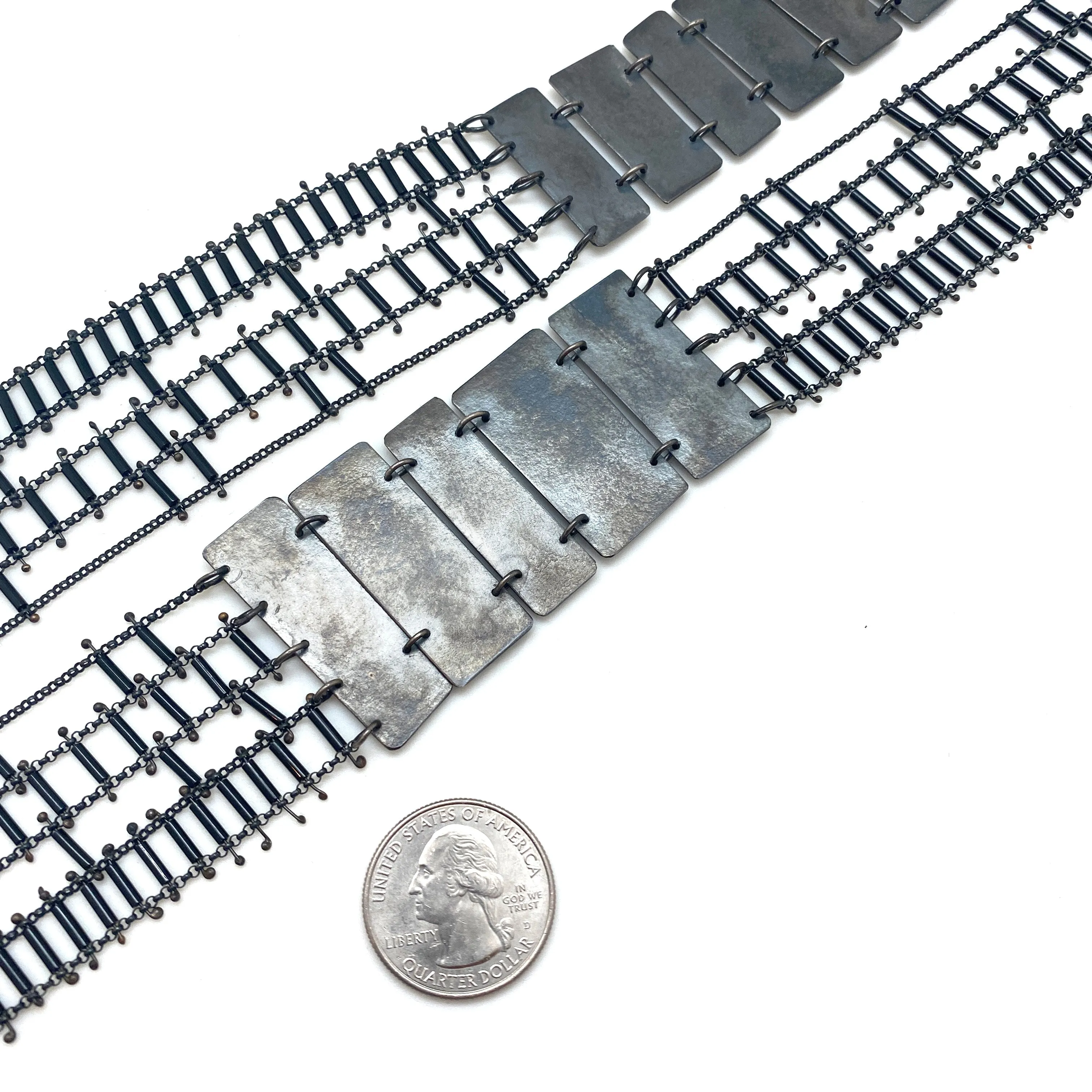Asymmetrical Wire Ladder Necklace