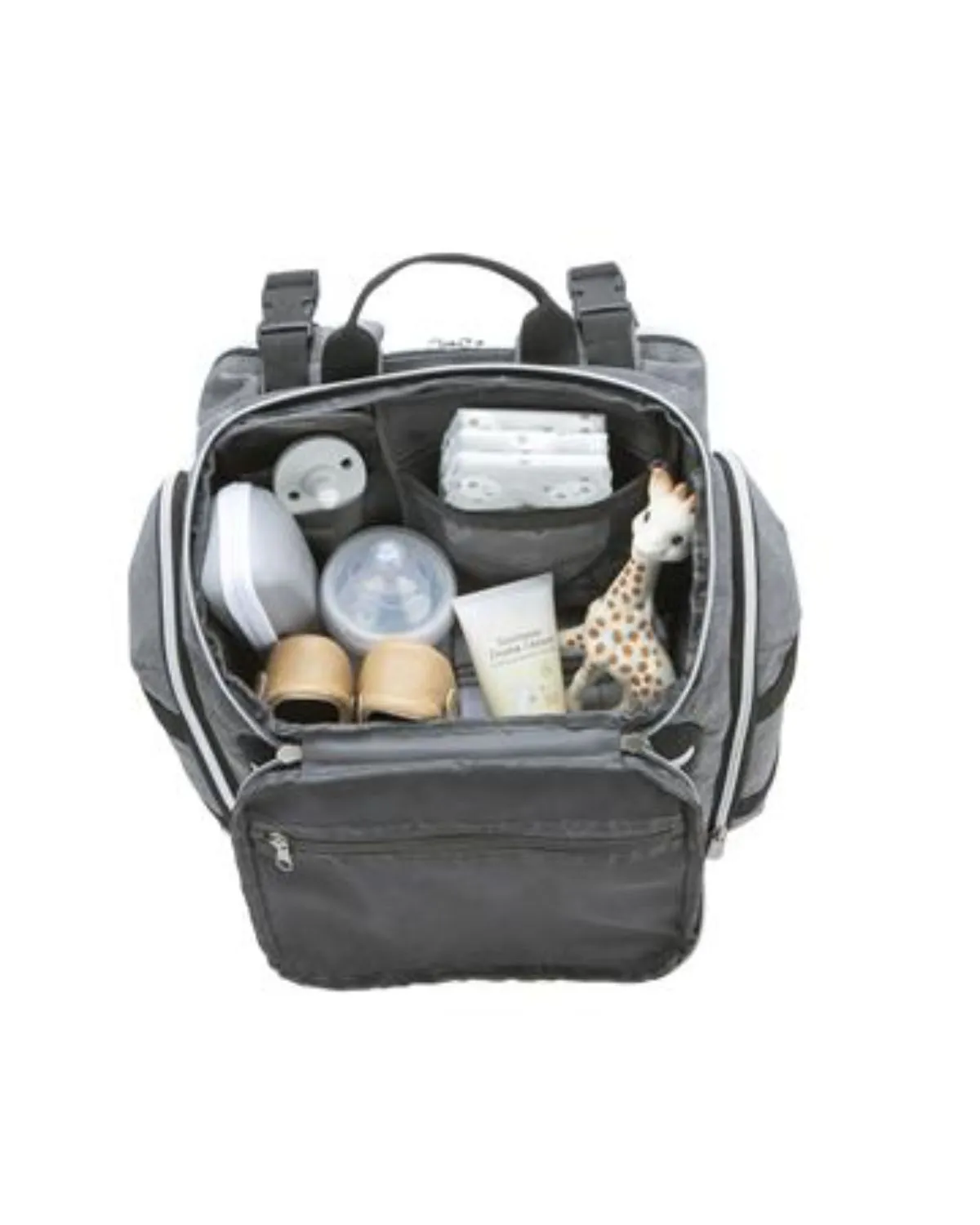 Baby Brezza Backpack Diaper Bag Grey/Black