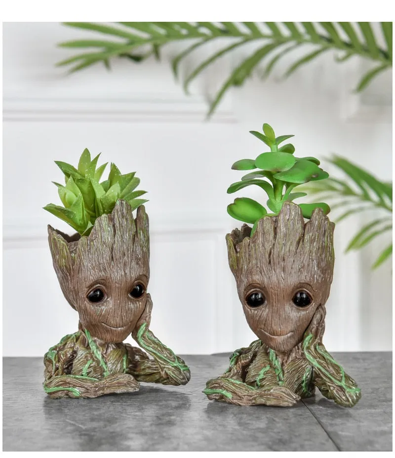 Baby Groot Flower Pot Creative Pen Holder Garden Flower Planter Pot