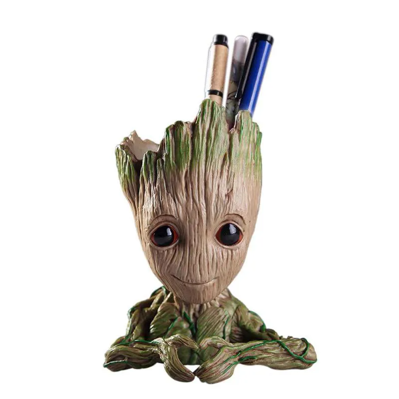 Baby Groot Flower Pot Creative Pen Holder Garden Flower Planter Pot