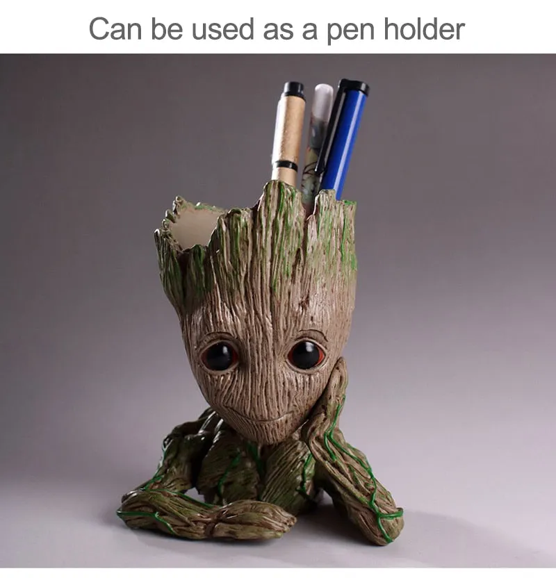 Baby Groot Flower Pot Creative Pen Holder Garden Flower Planter Pot