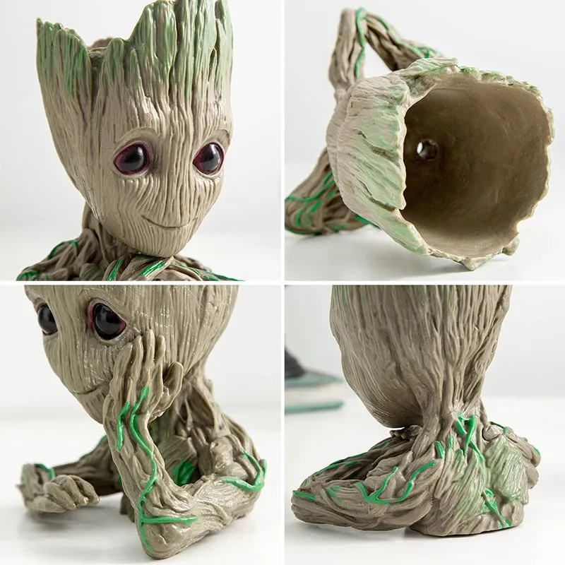 Baby Groot Flower Pot Creative Pen Holder Garden Flower Planter Pot