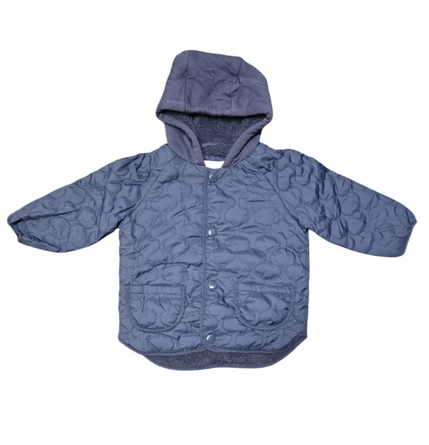 Baby Hooded Buttoned Jacket - Navy (0m-3y) (PK4) SS113