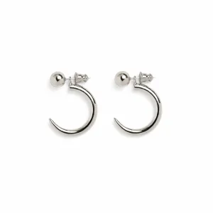 Ballpoint Ear Jacket in Silver