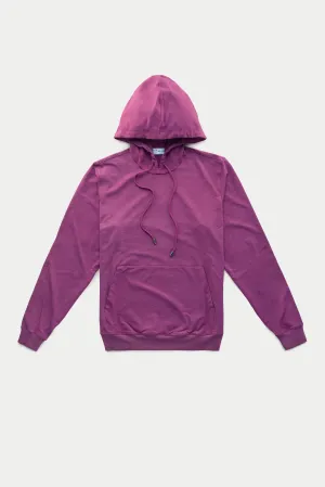 Bamboo Sorona Relaxed Pullover with Hood Red Violet