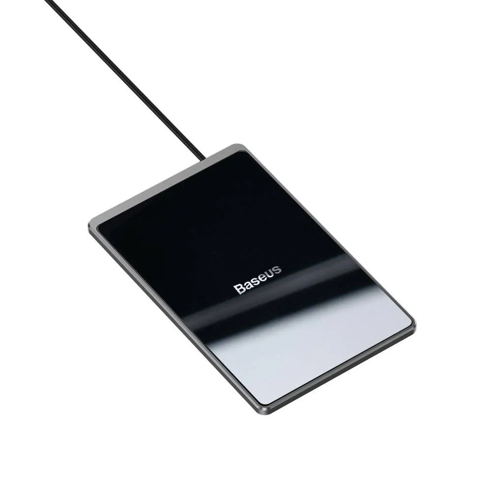 Baseus - Card Ultra-thin Wireless Charger 15W (with USB cable 1m) (Black)