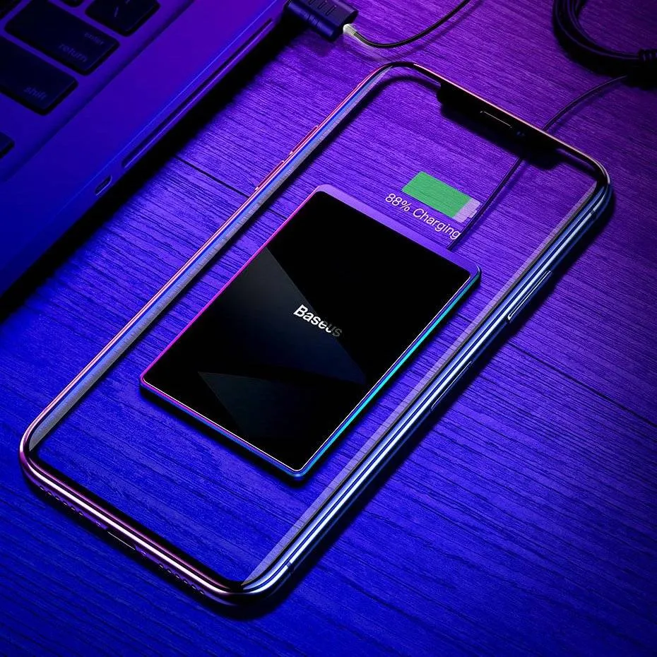 Baseus - Card Ultra-thin Wireless Charger 15W (with USB cable 1m) (Black)